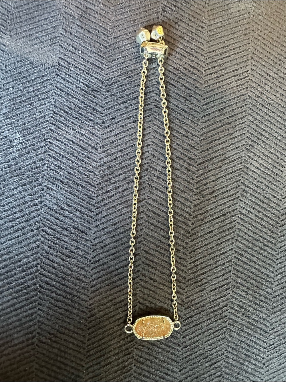 Kendra Scott Gold Druzy Pendant bracelet